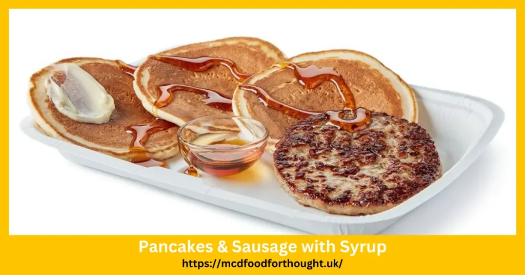 Pancakes & Sausage with Syrup